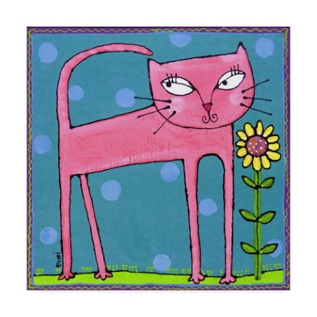 Cherry Pie Studios 'Pink Kitty' Canvas Art,35x35